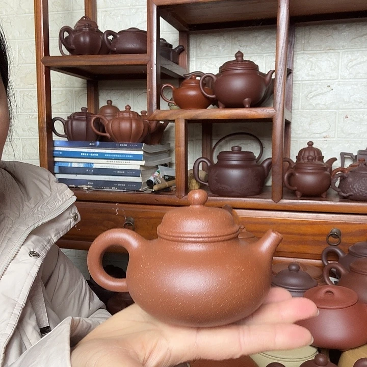 茶壶紫砂容天200cc精工半手工