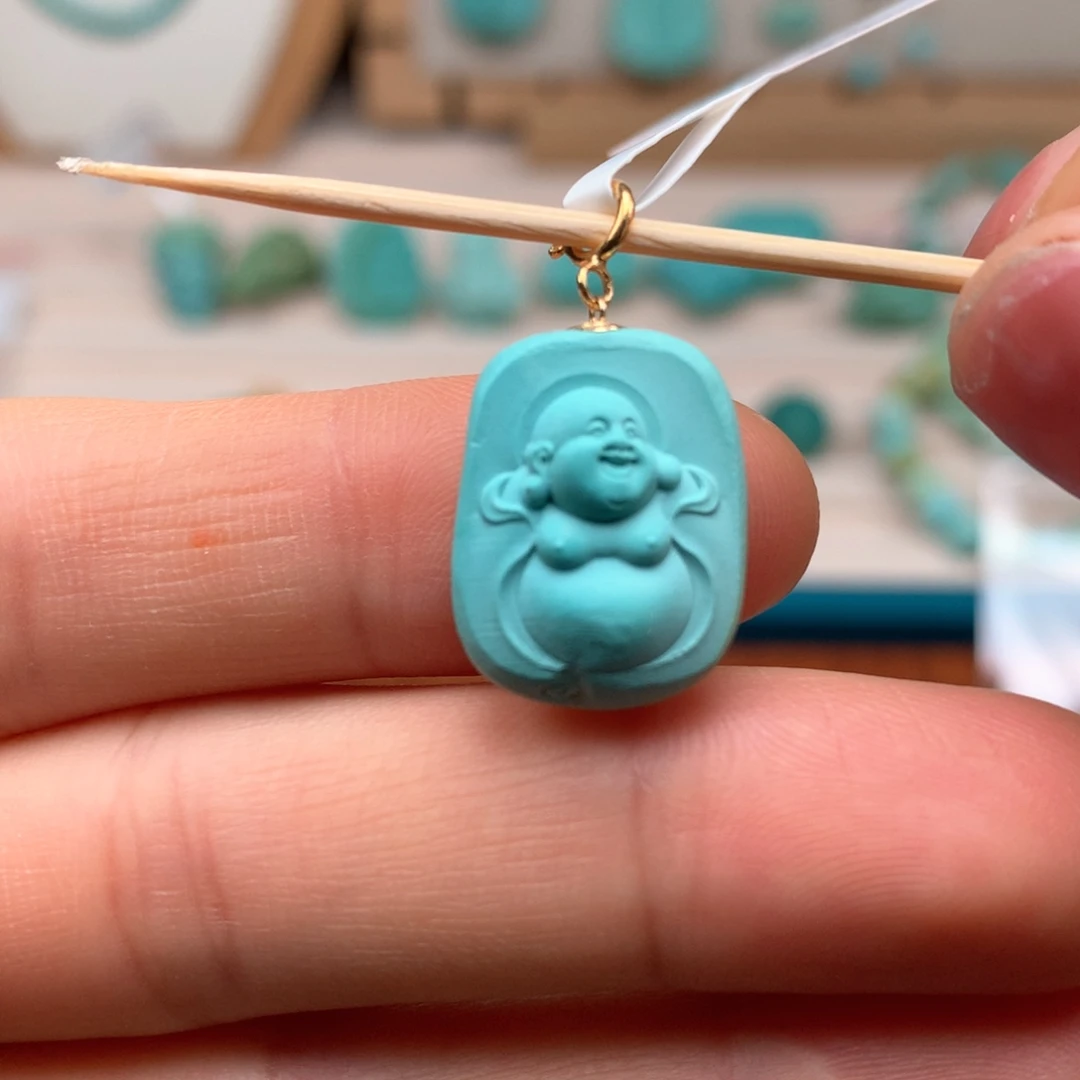 绿松石18K金镶嵌绿松石