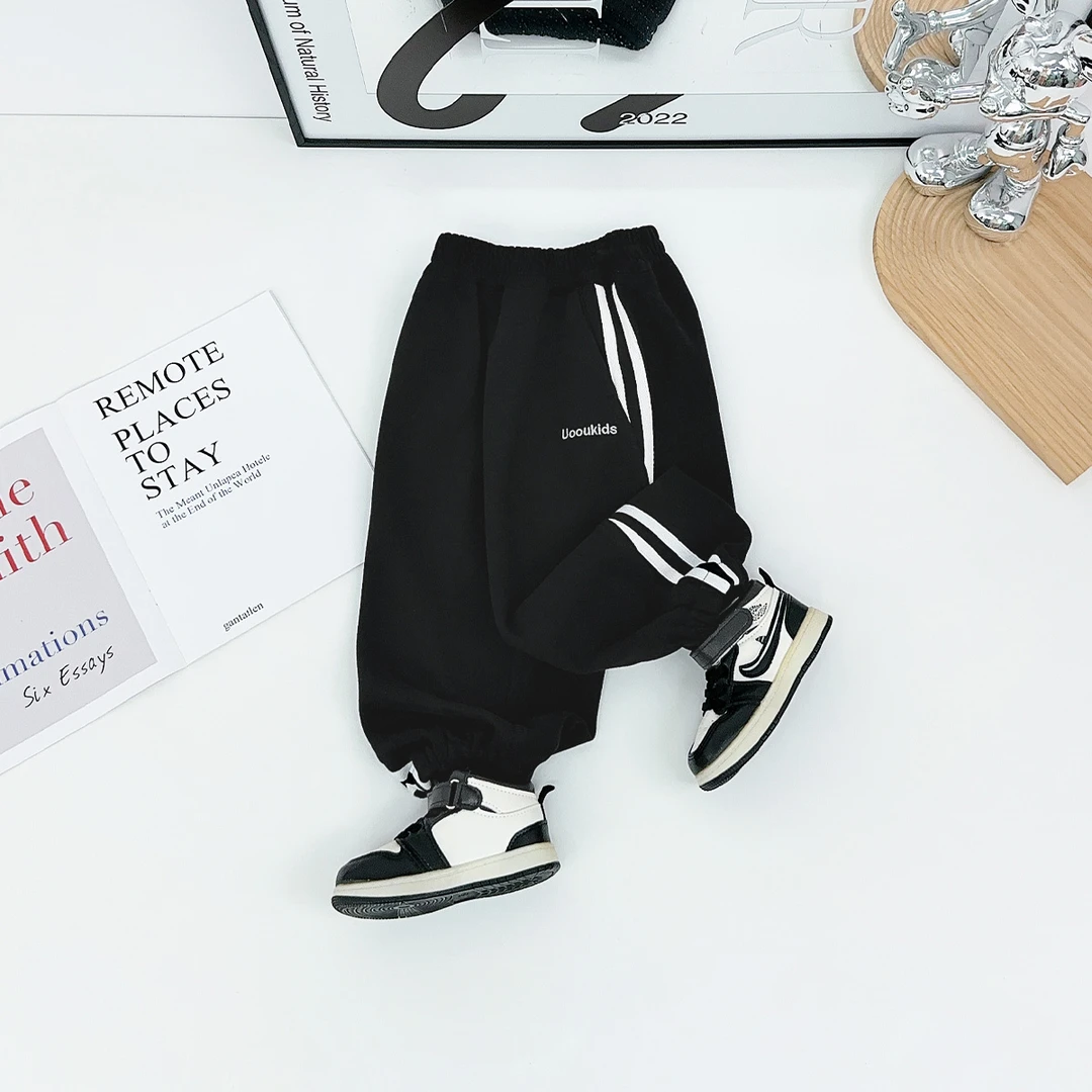 儿童裤子春秋款男童运动裤2025秋新款秋装 BQ25829Y 悠悠童话童装