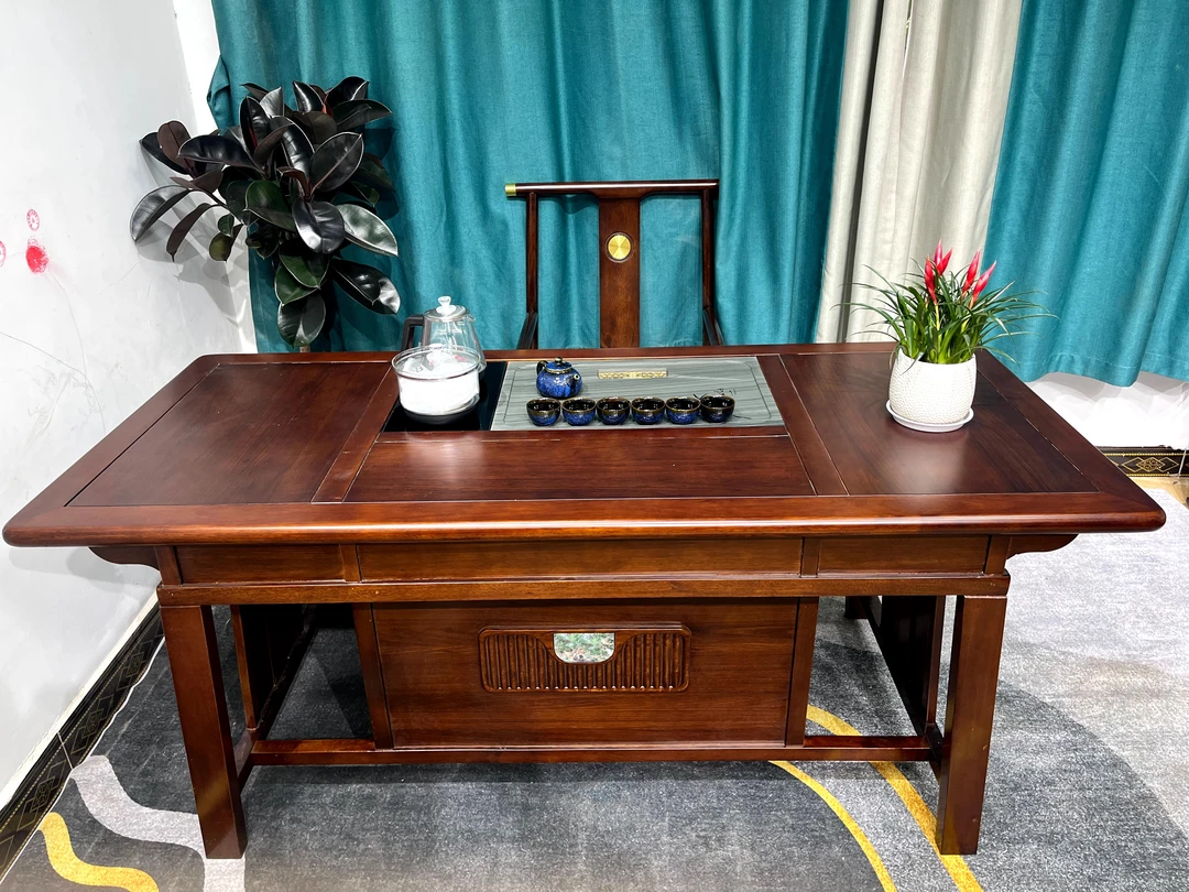 新中式仿古家用简约阳台茶桌椅茶椅围椅茶艺泡茶桌禅意客厅茶台椅