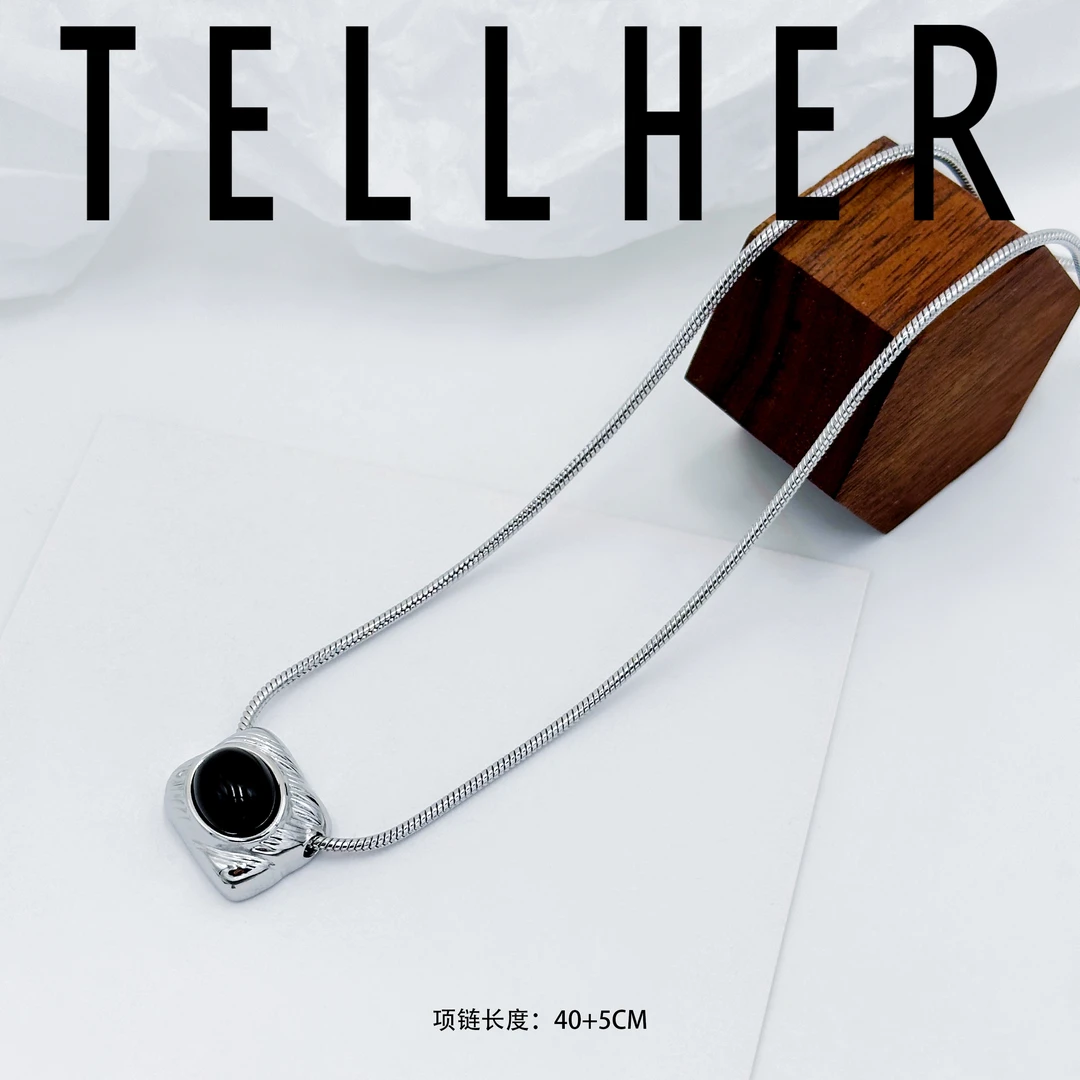 钛钢项链 《珀儿》她盒子 Ins风/小众 时尚 百搭 简约 项链 12X002