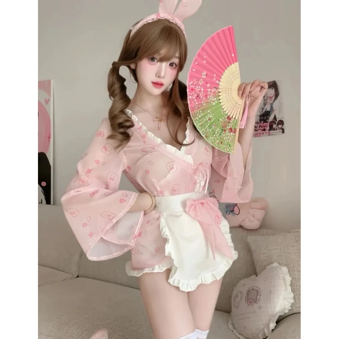 【梦魂不舍】元气少女！可爱纯欲兔兔印花裙夏季甜美