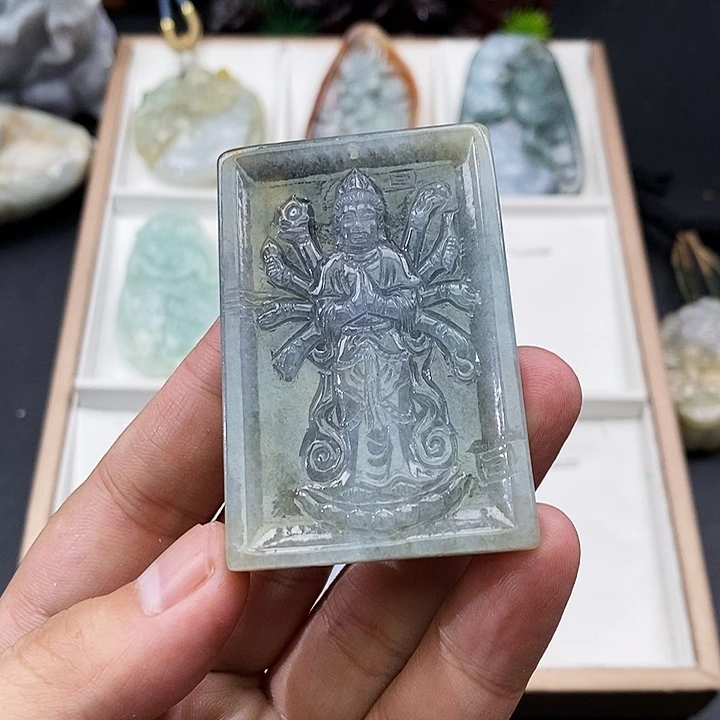 颈饰未镶嵌翡翠缅甸天然翡翠A货