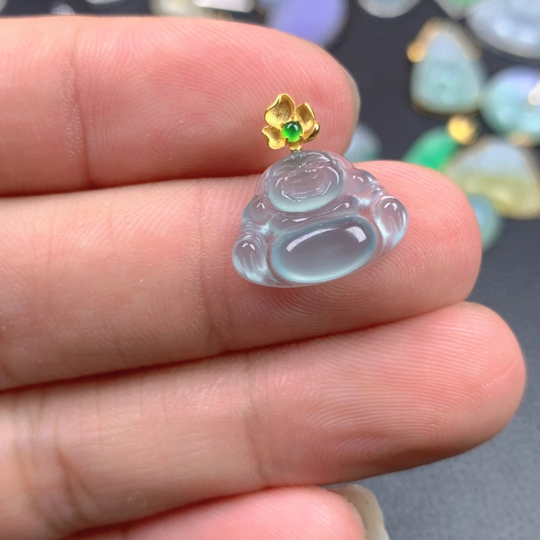 【闪购商品】翡翠18K金镶嵌颈饰翡翠