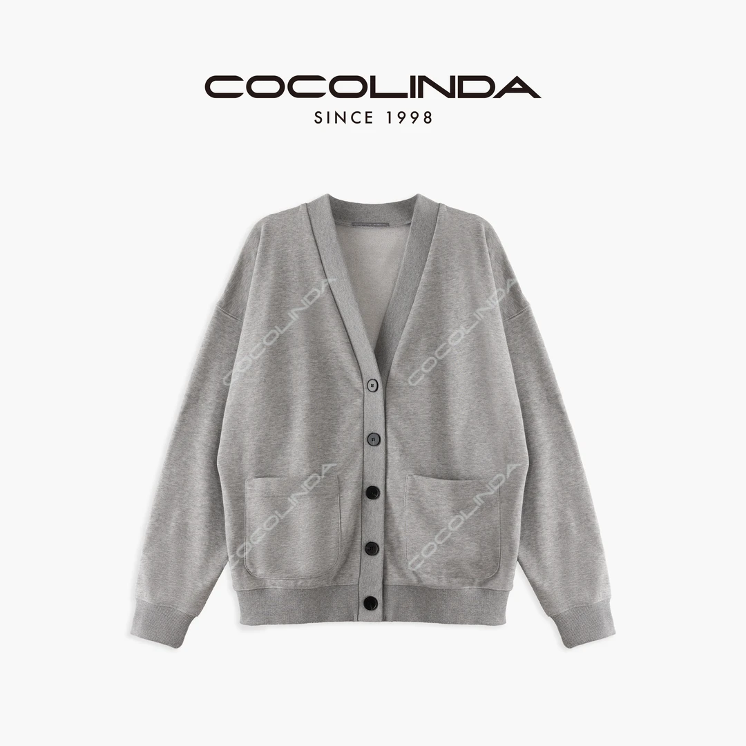 COCOLINDA | 男女CP棉质日常百搭V领开衫C3206