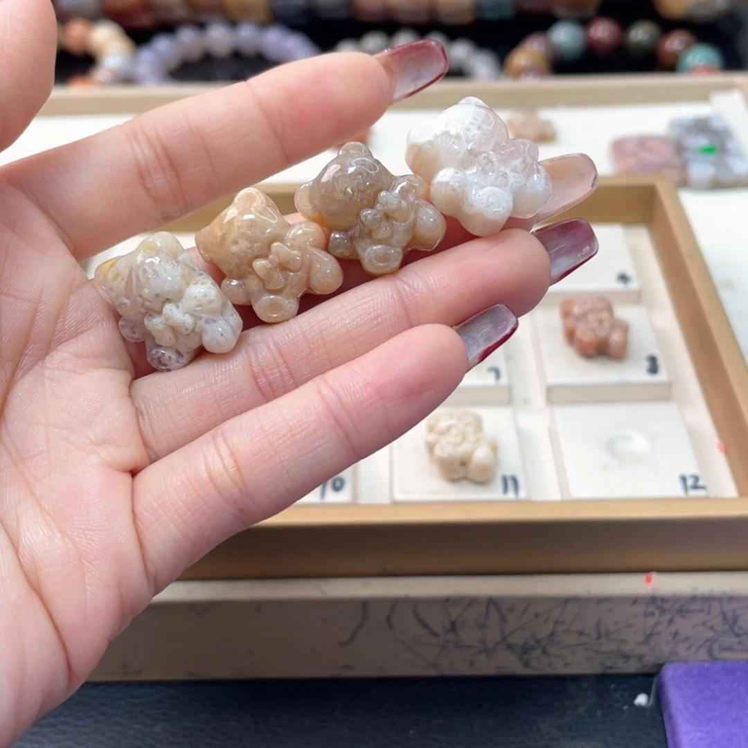 硅化珊瑚（珊瑚玉）手链未镶嵌心***情353