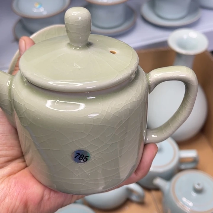 寻***梦汝州原矿原釉微瑕一壶4杯