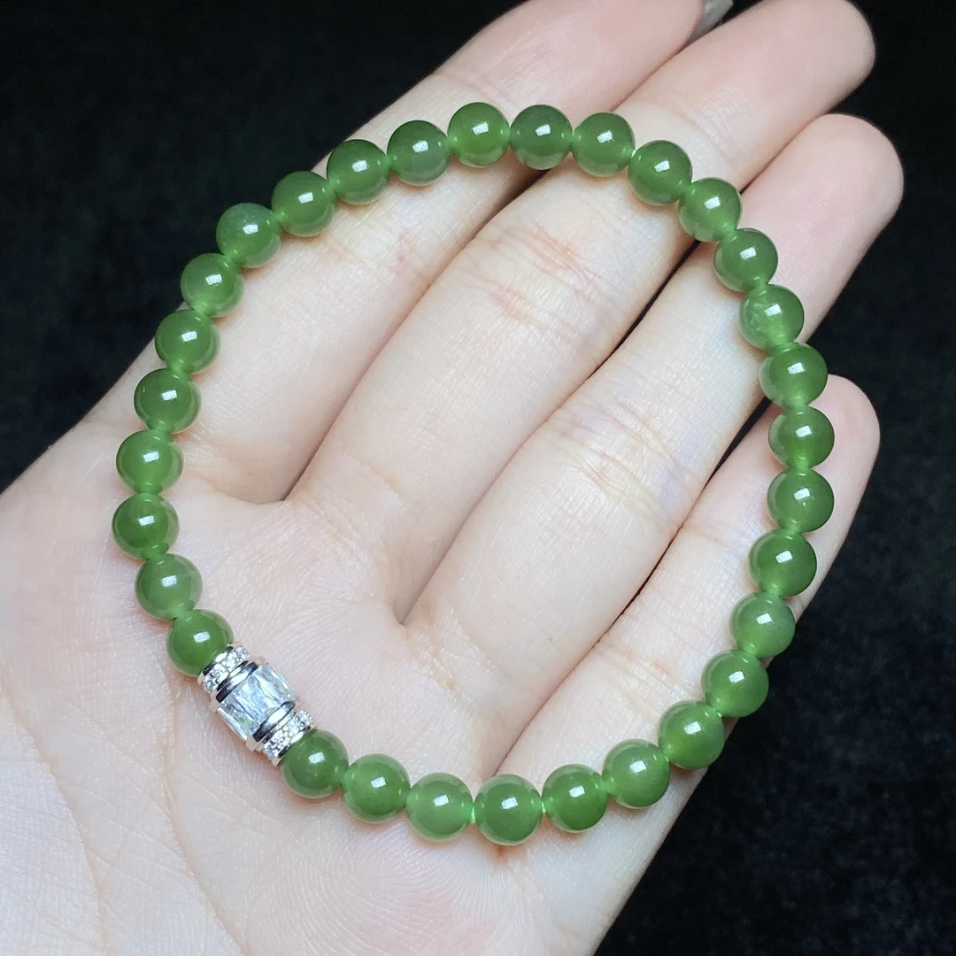 【小北好物】和田玉DIY单圈手串约5mm+【多样性发一件】QH54X450