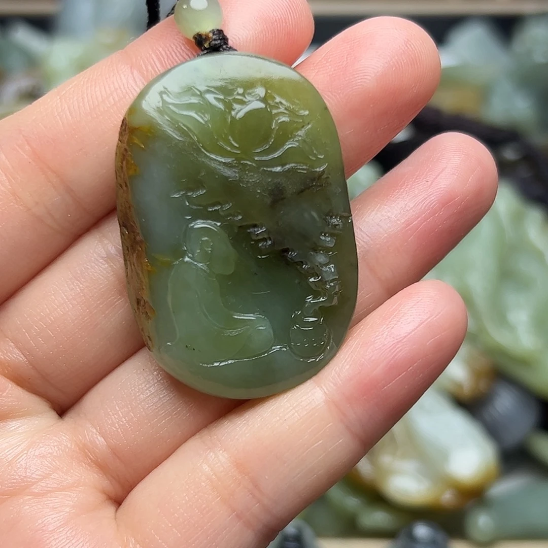 和田玉未镶嵌挂件