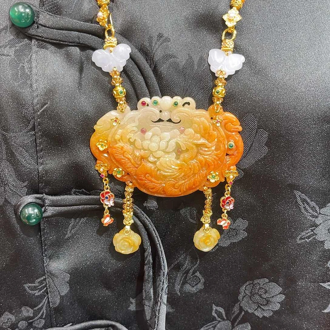 翡翠合金吊坠(赠链)国风