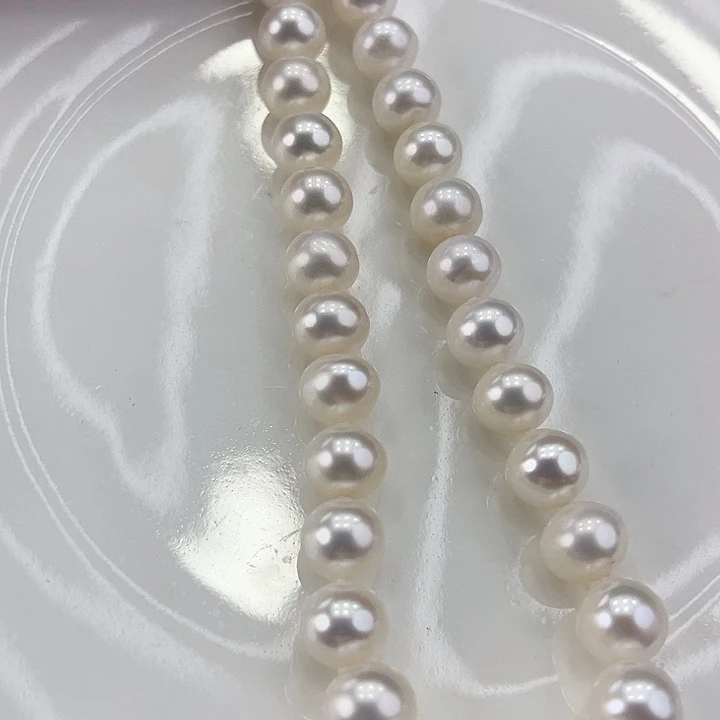 淡水珍珠颈饰银S925镶嵌卡9➕极光冷白高品
