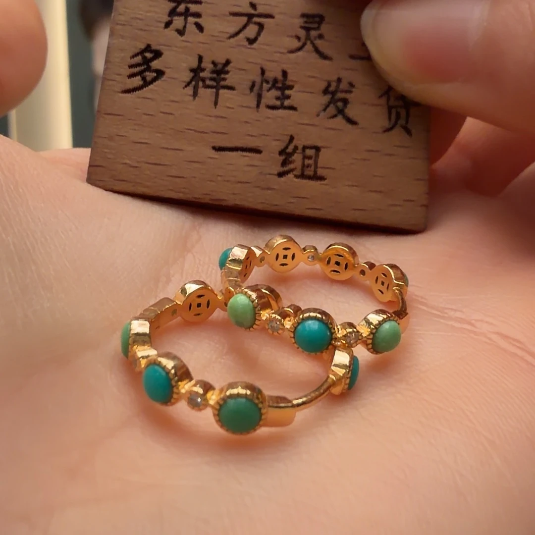 绿松石银S925镶嵌颈饰