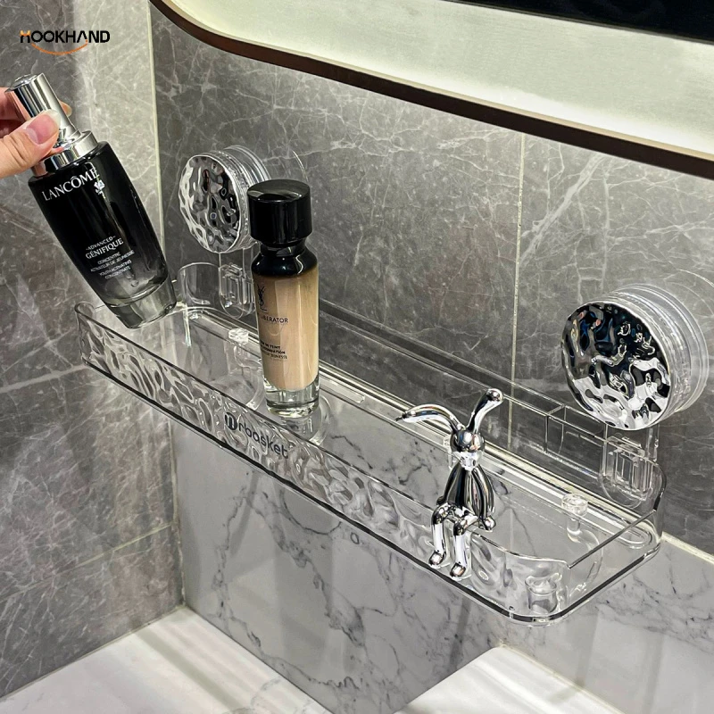 卫生间吸盘置物架免打孔浴室厕所洗漱台壁挂架子洗手间墙上收纳架