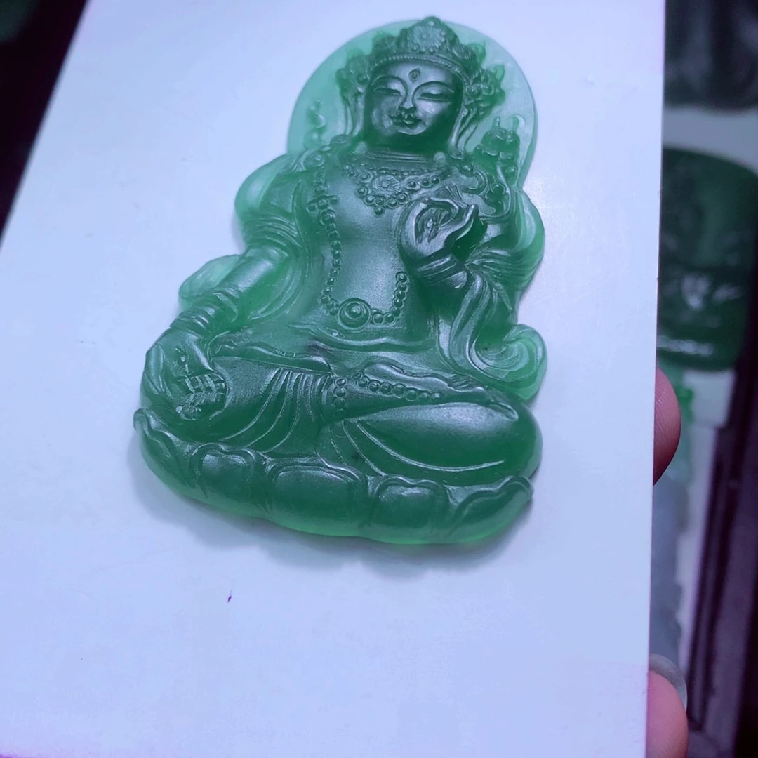 吴***虑定制翡翠未镶嵌天然翡翠A货毛货挂件