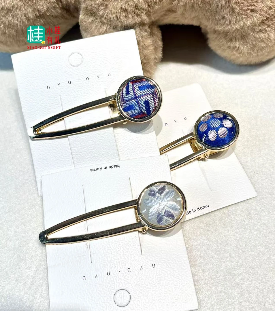 广西壮锦网红爆款发卡发夹可爱夹子侧边夹田园风民族风优雅鸭嘴夹