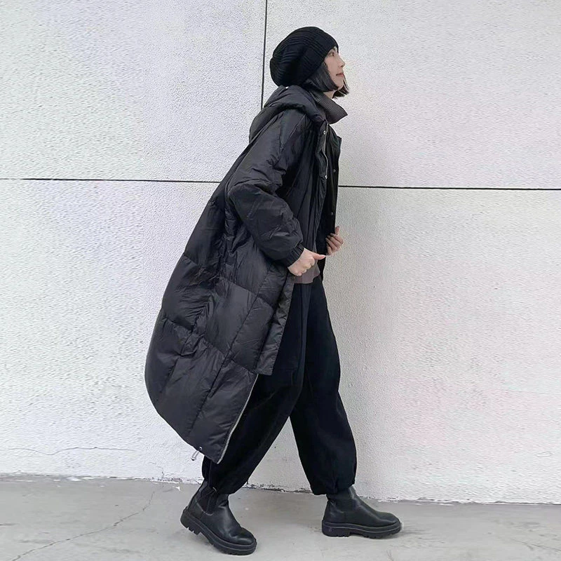 女潮ins韩版休闲宽松连帽时尚加厚白鸭绒2024冬季新款29605