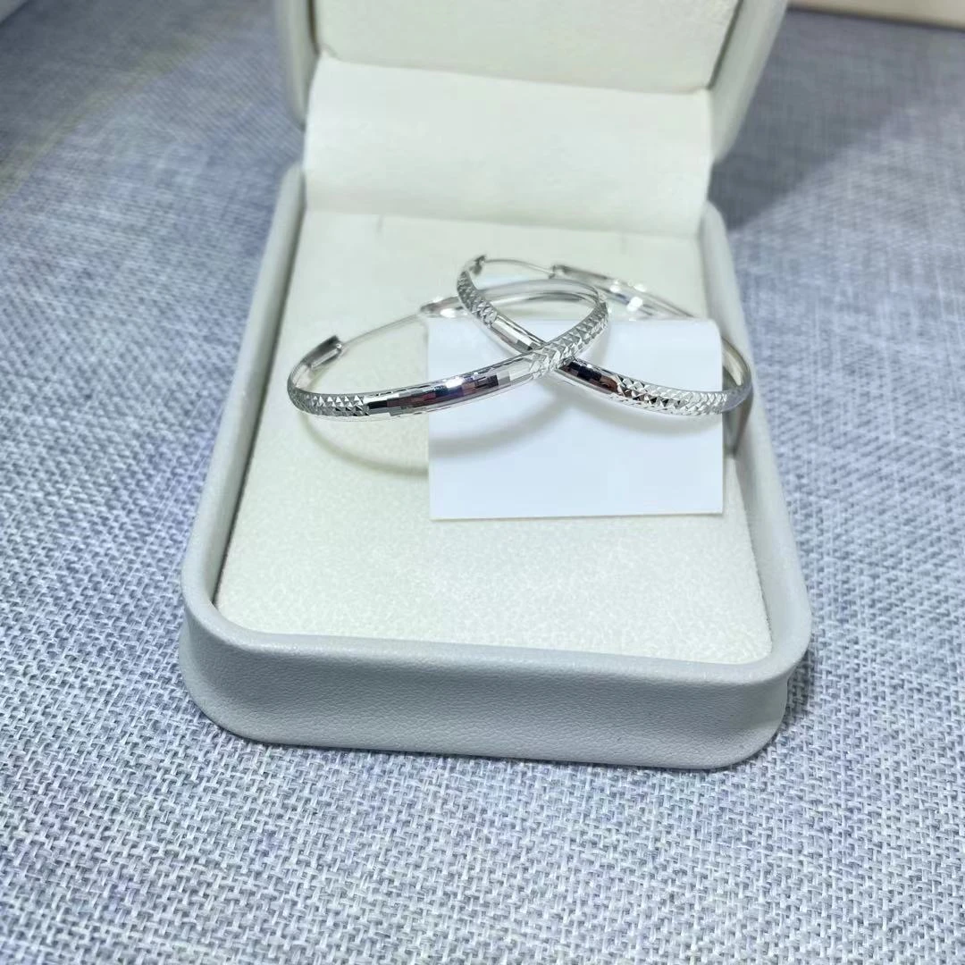 PT950 铂金耳饰 亮闪轻奢耳圈  面宽约3.3mm S 29002