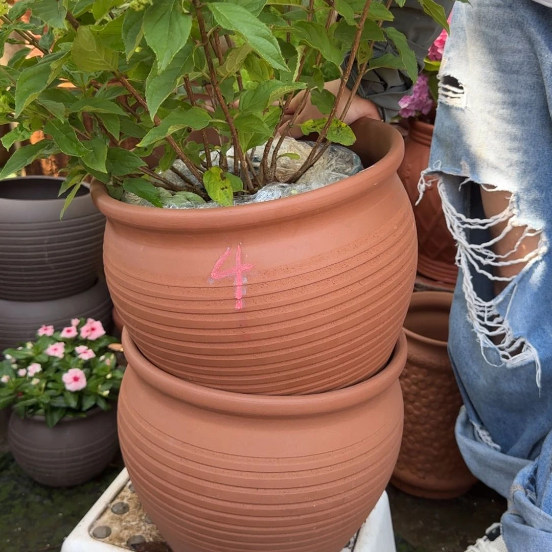 紫砂花盆口29高25宜兴土陶