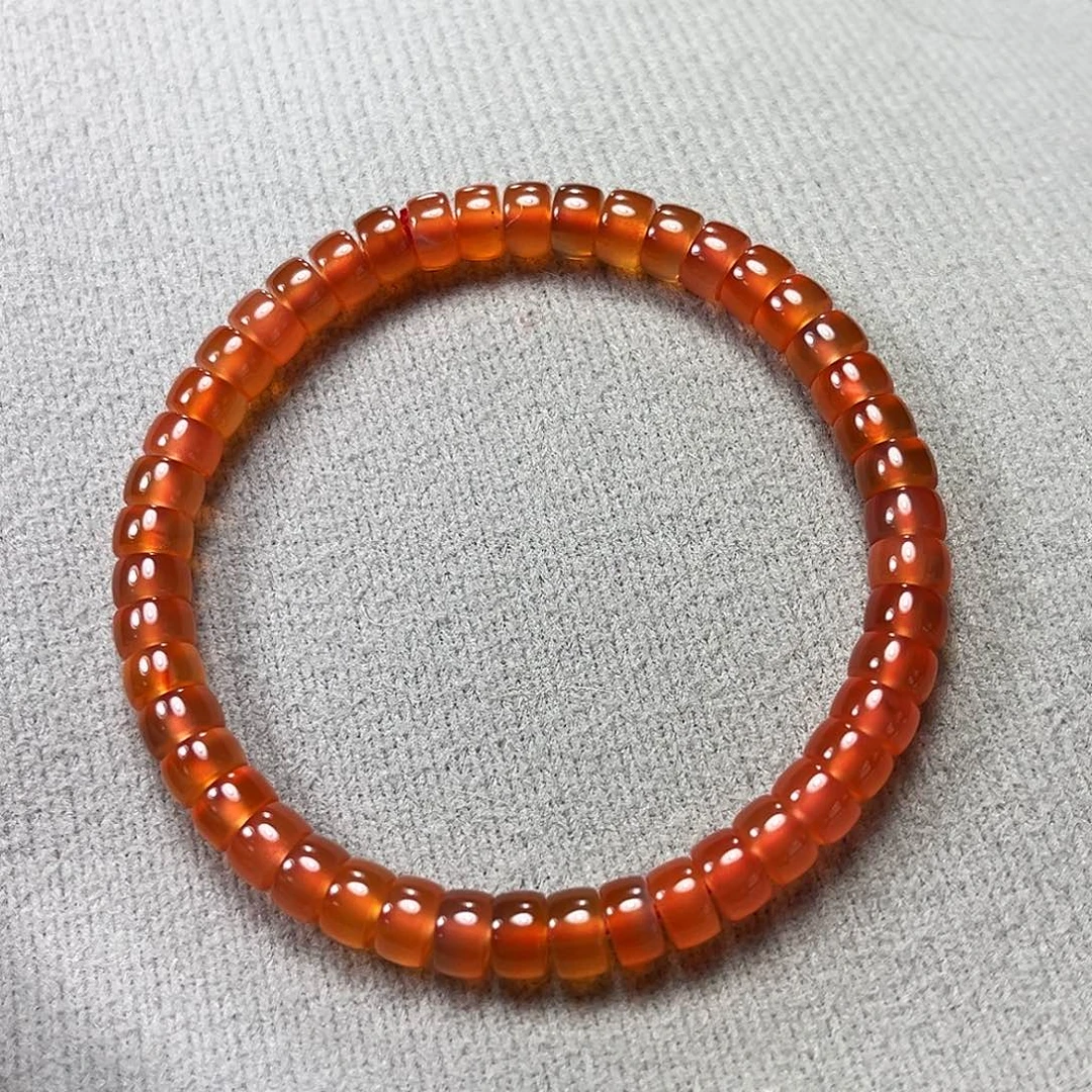 南红玛瑙未镶嵌珠宝奇石原矿冰红药片6mm