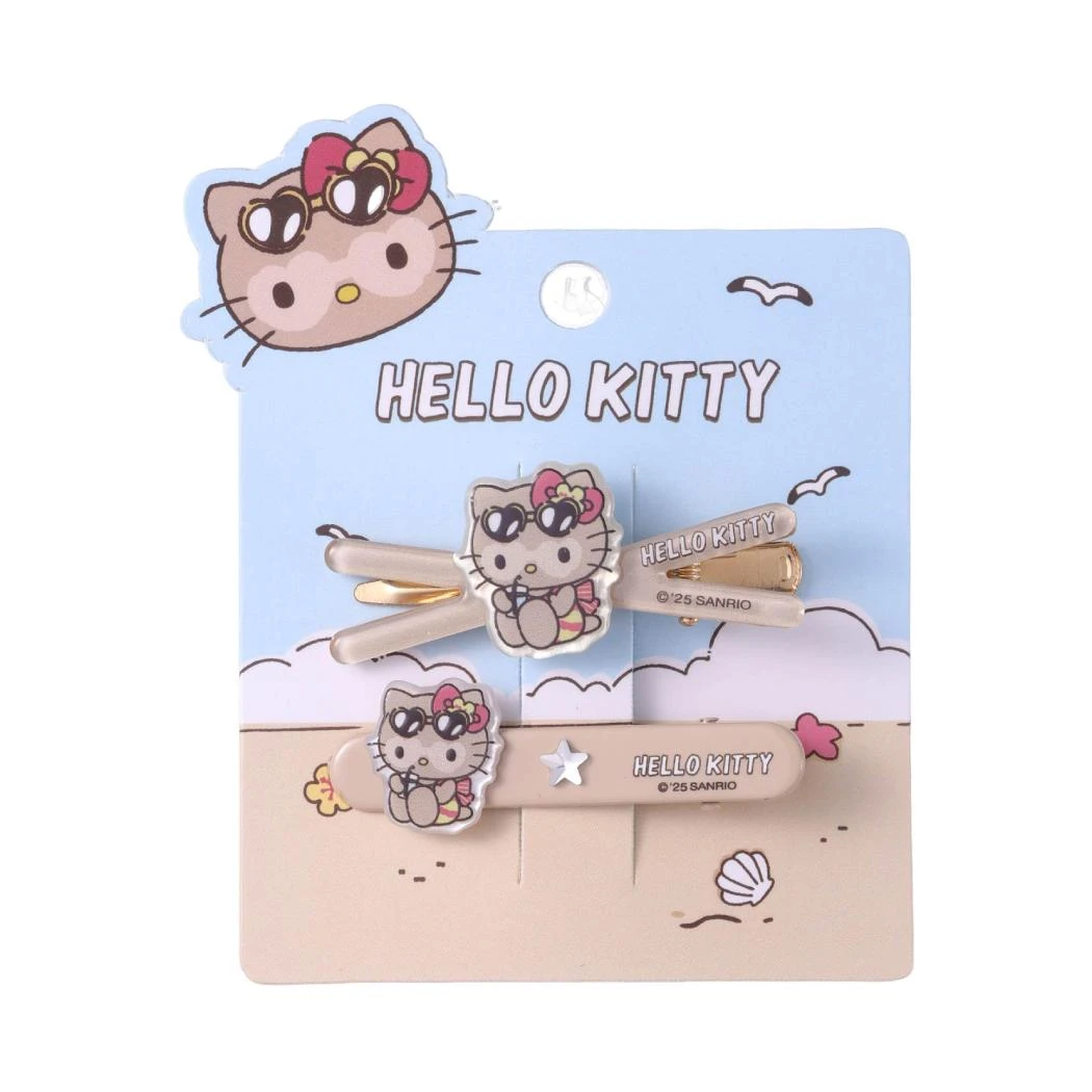 Hello Kitty夏日黑皮系列对装简约发夹