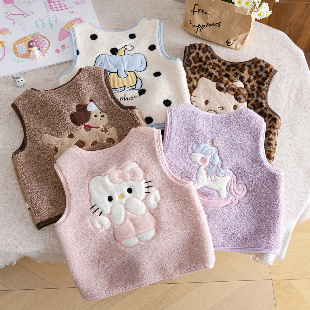 女童马甲秋冬款2025新款洋气宝宝坎肩背心儿童冬季加绒保暖上衣潮