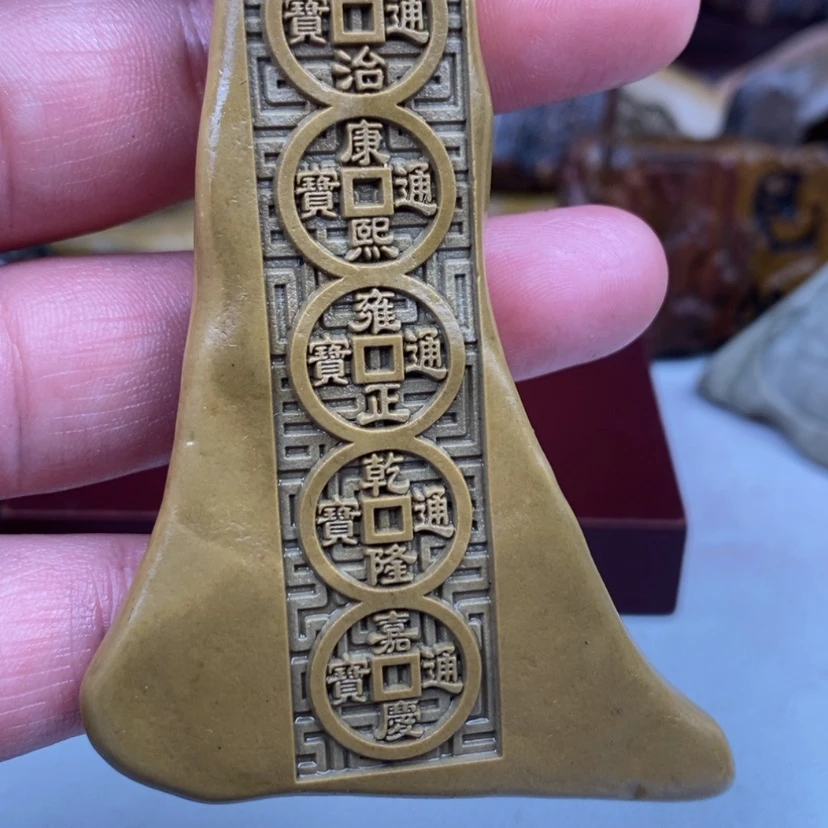 【闪购商品】猫***?原石雕刻手把件脖挂件