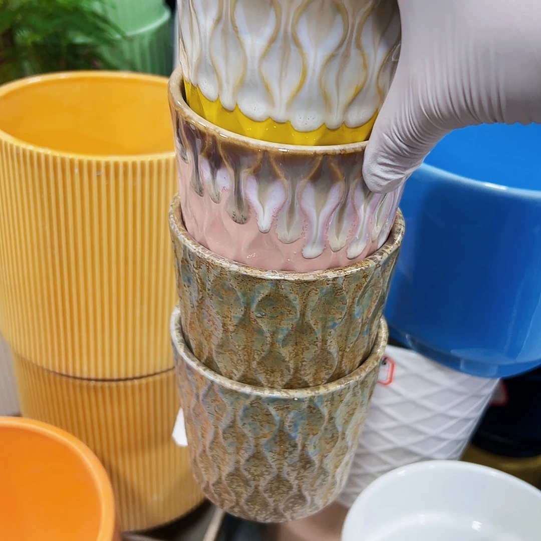 有孔外贸库存尾货陶瓷花盆凑单18米包邮