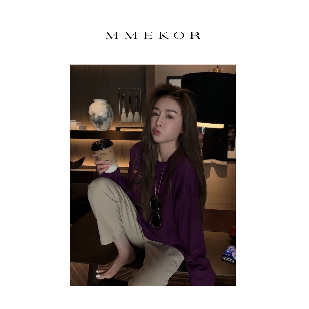 MMEKOR “古早月光”T恤 2025新款秋款活力常青藤休闲长袖 30280