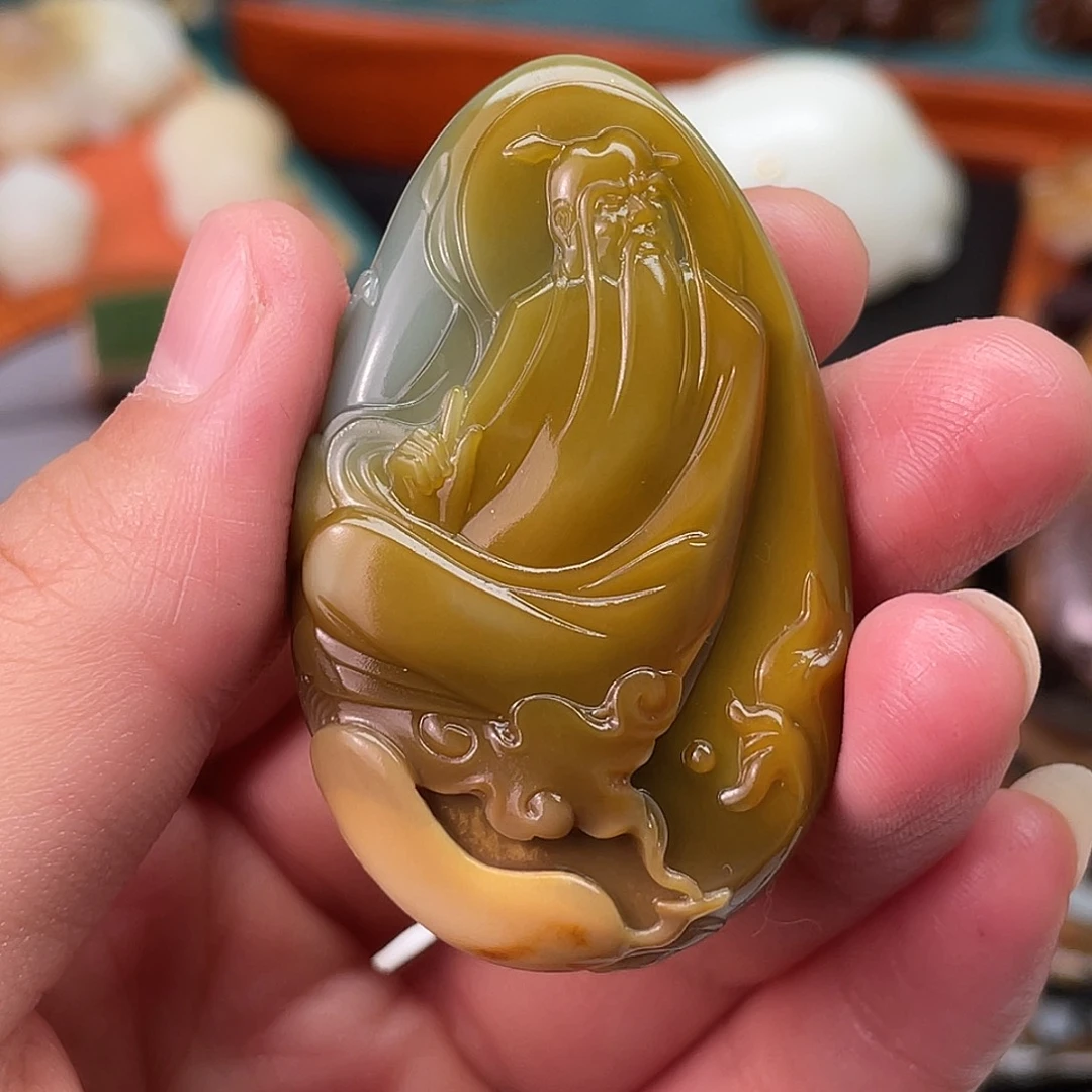 和田玉未镶嵌挂件