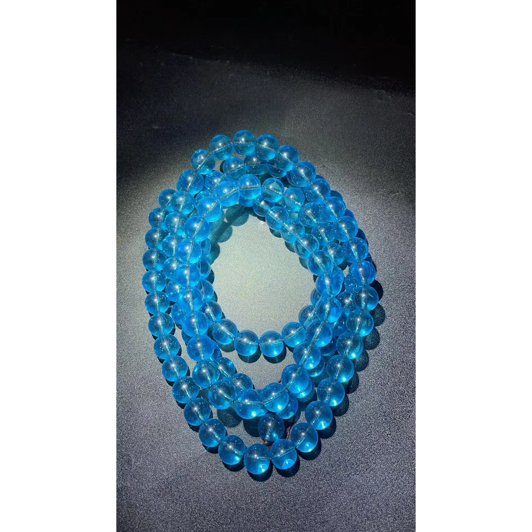 蓝水串108挂饰摆件（金三甄选）