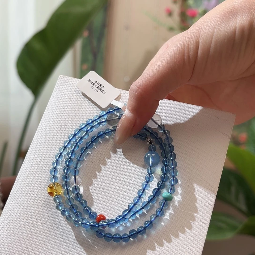 水晶手链银S925镶嵌琳***当设计款