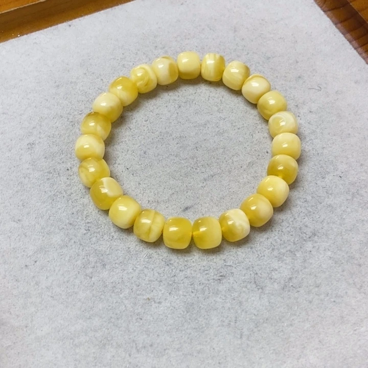 蜜蜡未镶嵌裸石手串