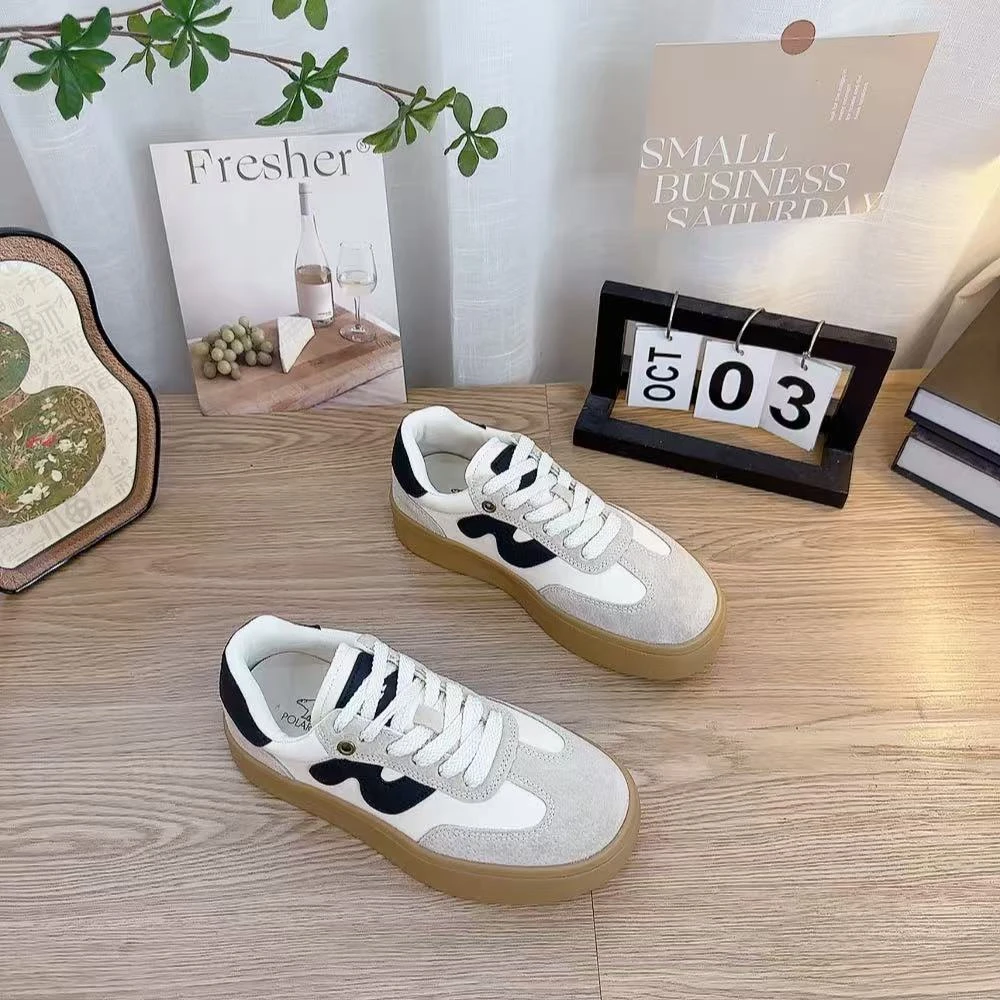 6880新款系带厚底舒适百搭时尚休闲鞋仓