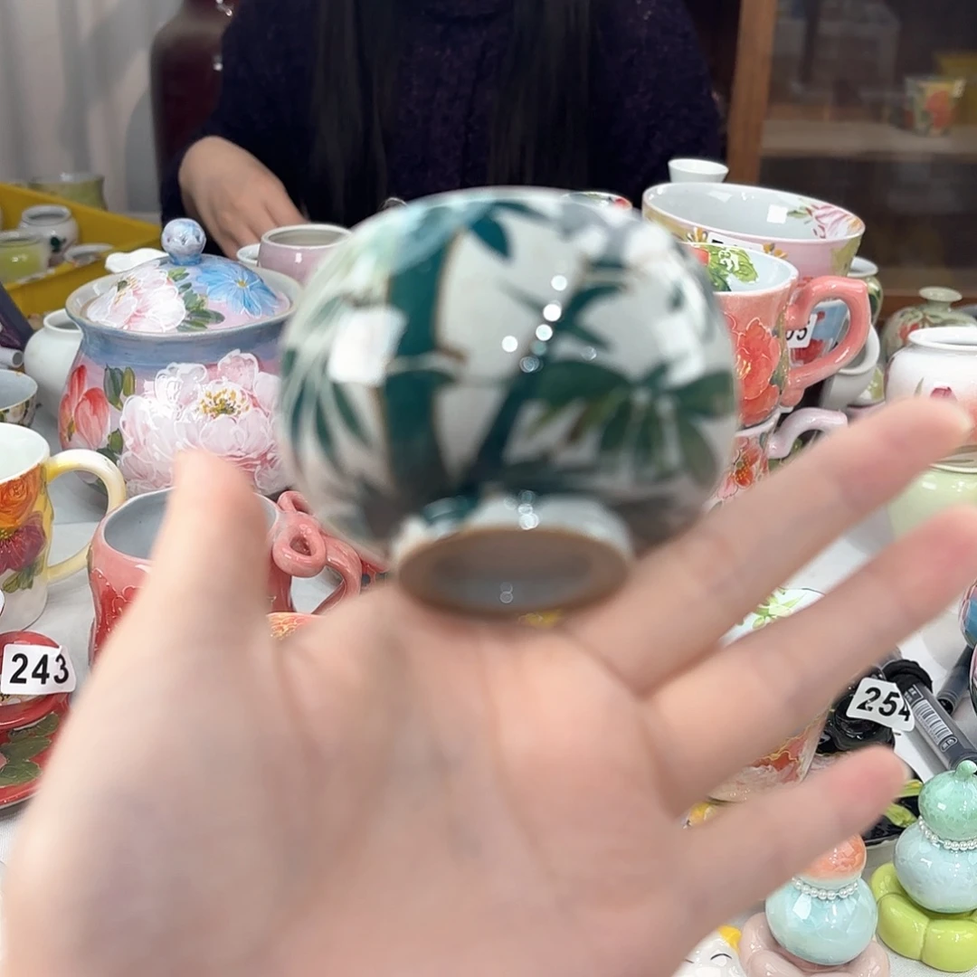 景德镇手绘高温釉下彩陶瓷茶具