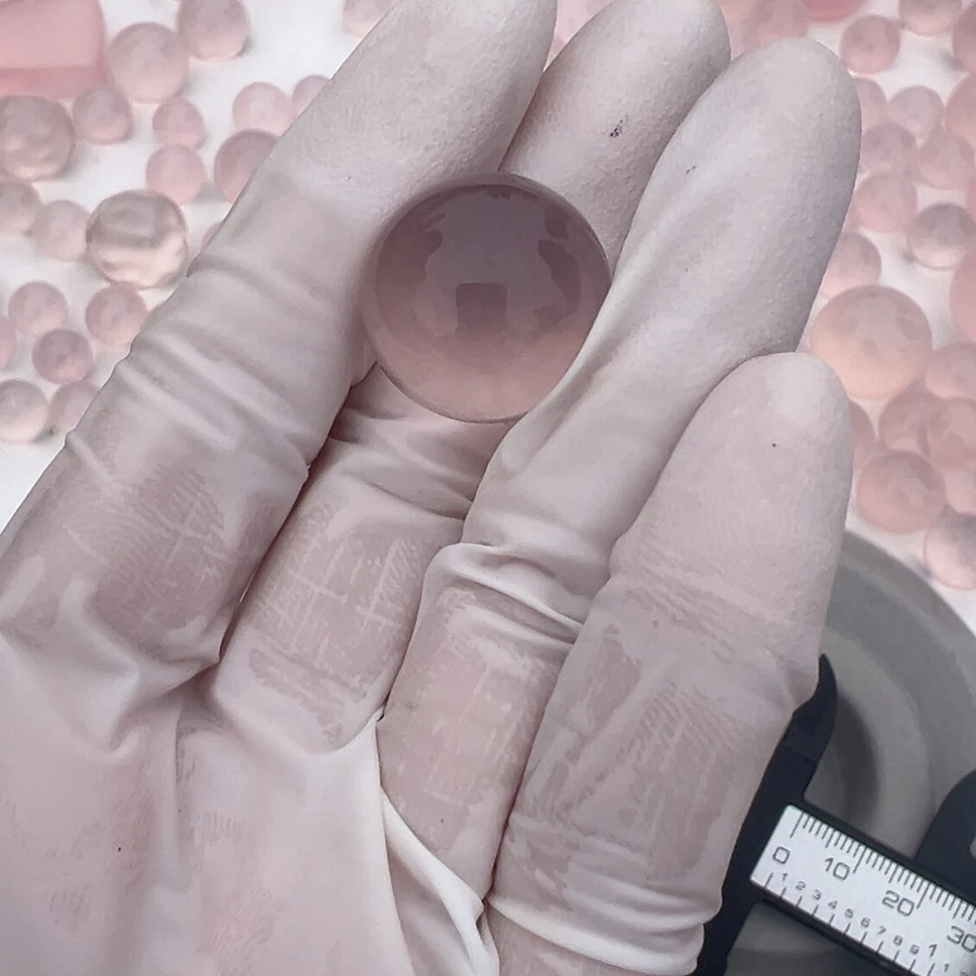 水晶粉晶18mm定制打孔不退换未镶嵌D****s