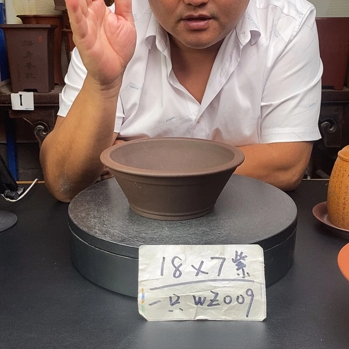 紫砂花盆货号一只WZ009