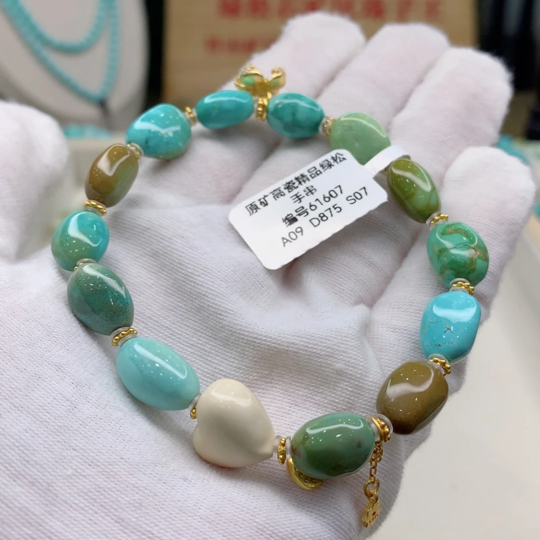 绿松石珠宝奇石银S925镶嵌