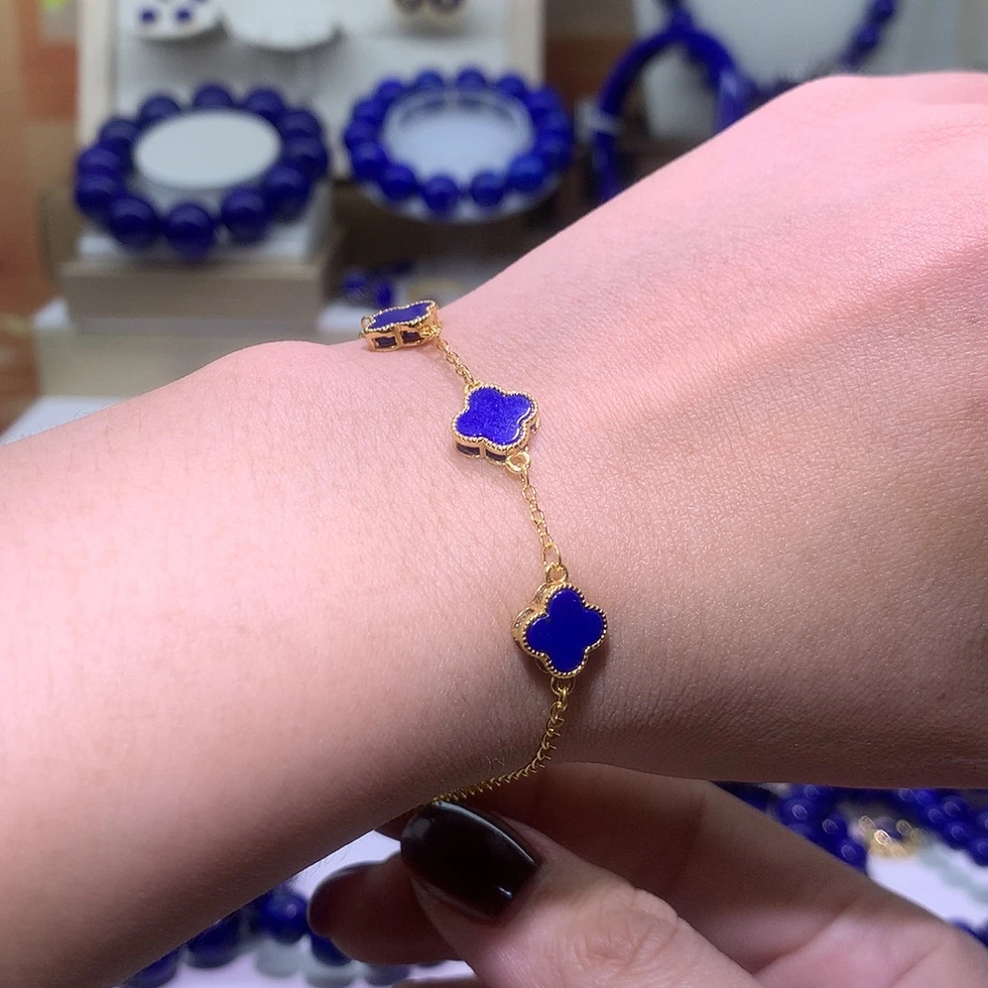 青金石合金天然原矿手链