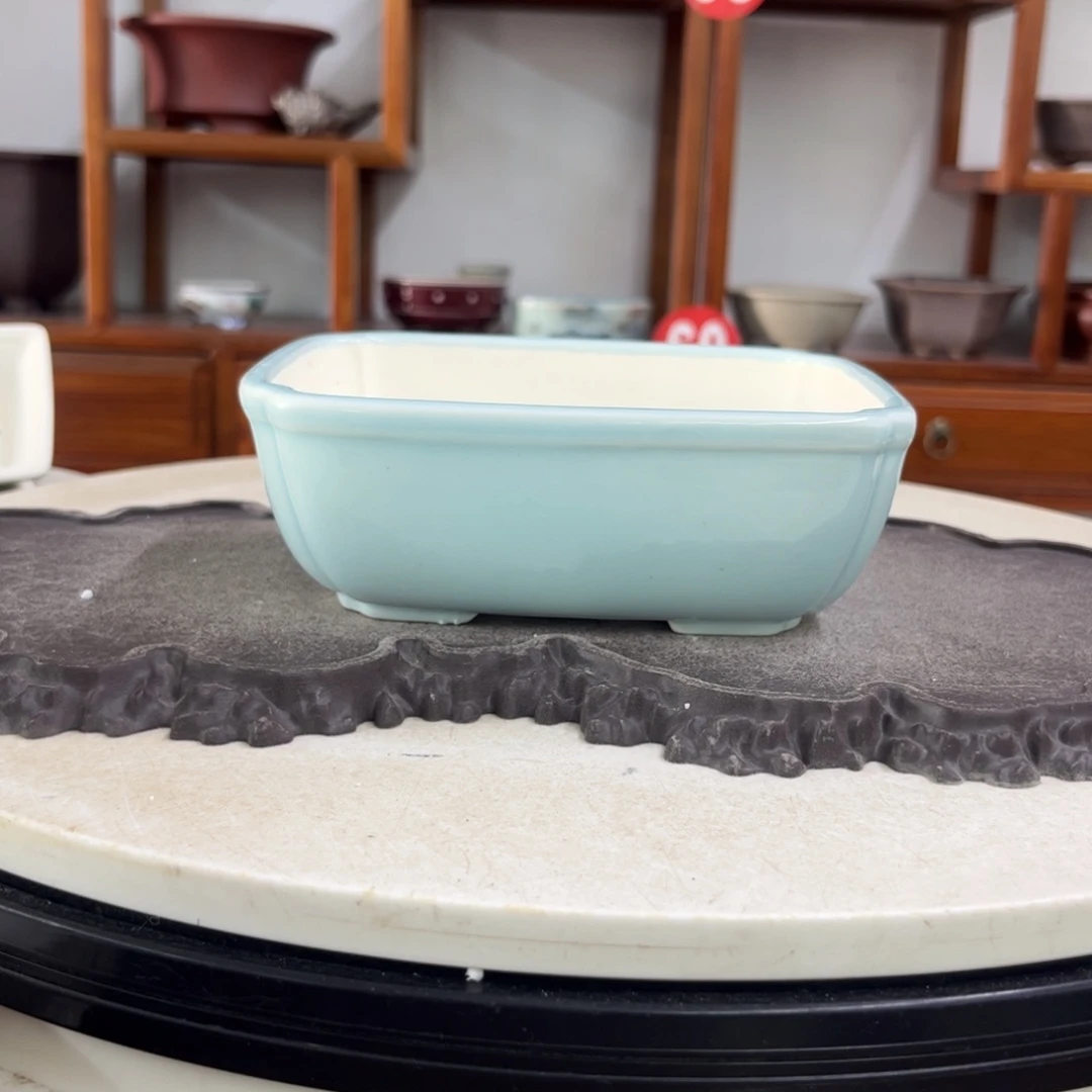 紫砂花盆瑕疵不平5.5-16-13。。，