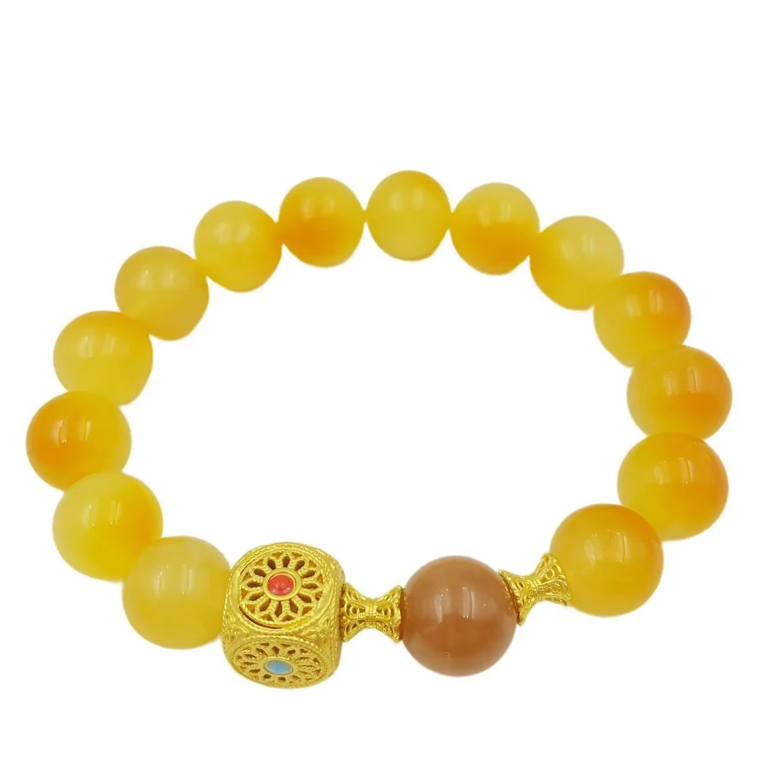 高档珠宝落日黄设计款国风玛瑙手串S1204-多样性发