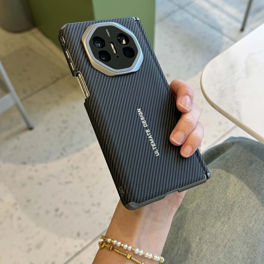 【双中轴保护】适用华为matex5手机壳新款碳纤纹理高档商务外壳