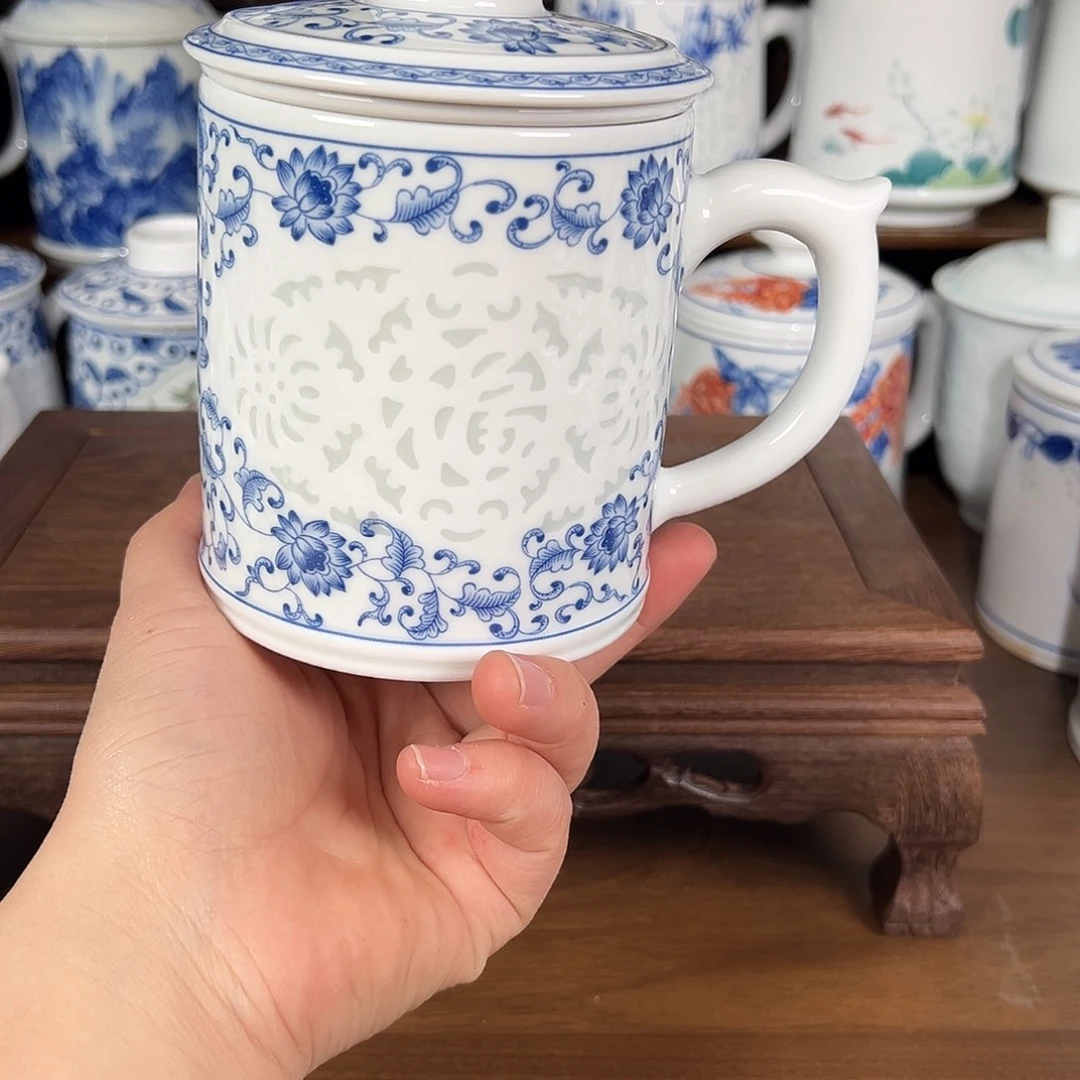 景德镇高温陶瓷办公杯家用