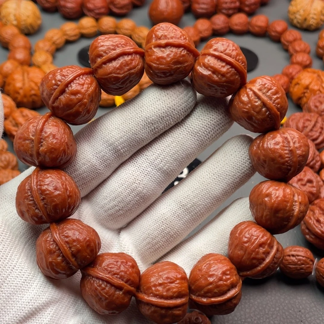 *****手串文玩核桃野生核桃方印光头一道筋秋子手持