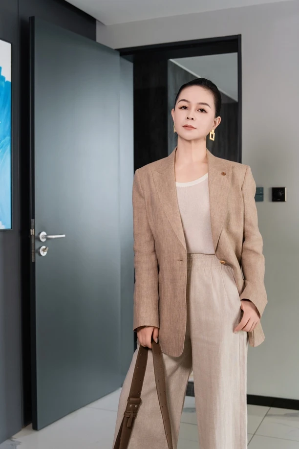 【Guixia.M 甄选】极简亚麻垂感显瘦高腰阔腿宽松长裤