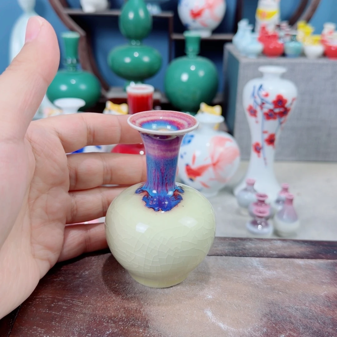 陶瓷手工小花器摆件