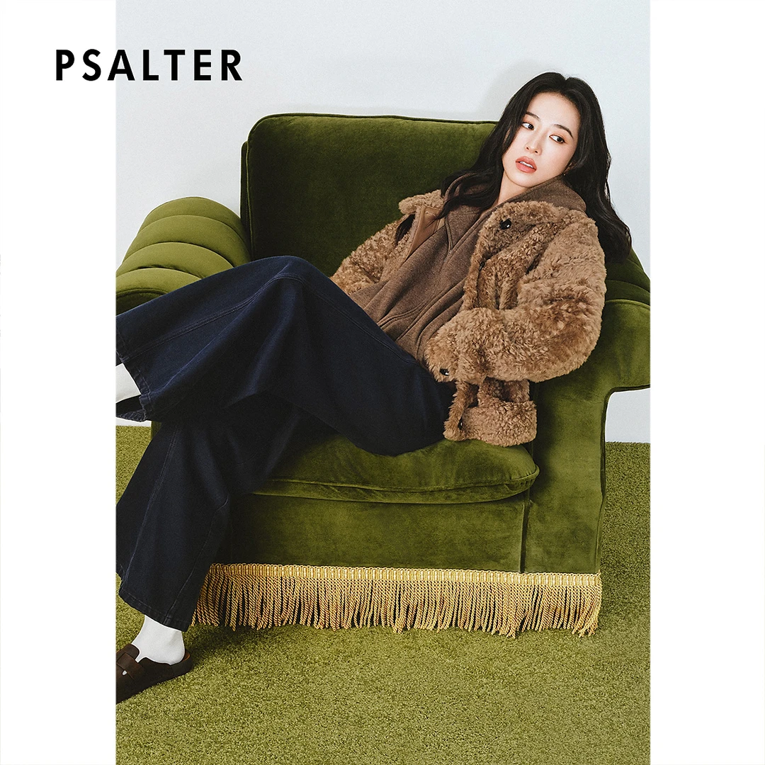 【周雨彤同款】PSALTER诗篇全棉高腰直筒牛仔裤女2025冬季新款