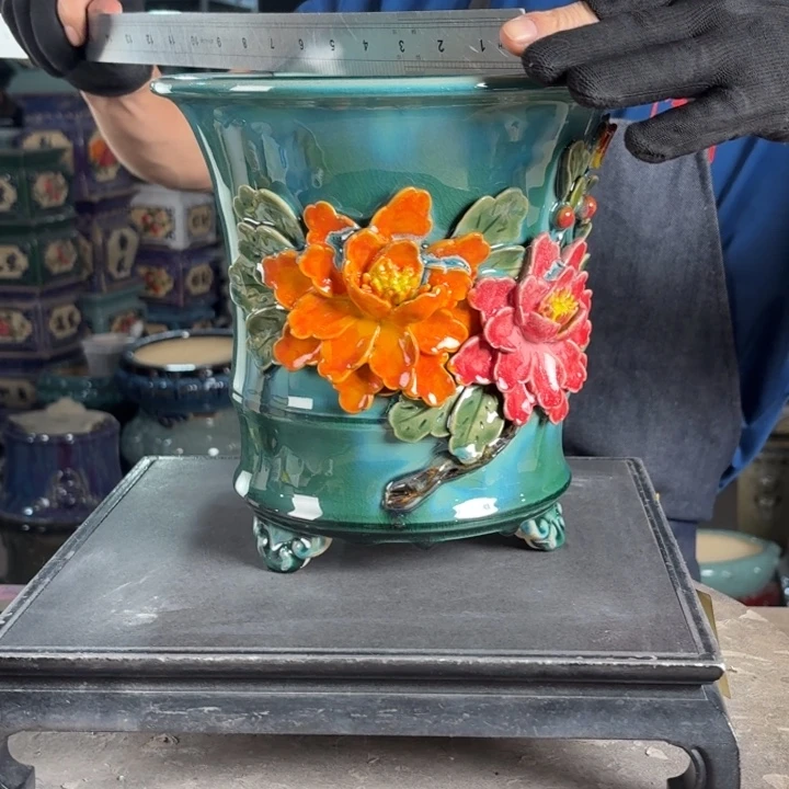 一风堂石湾花盆 内18*19