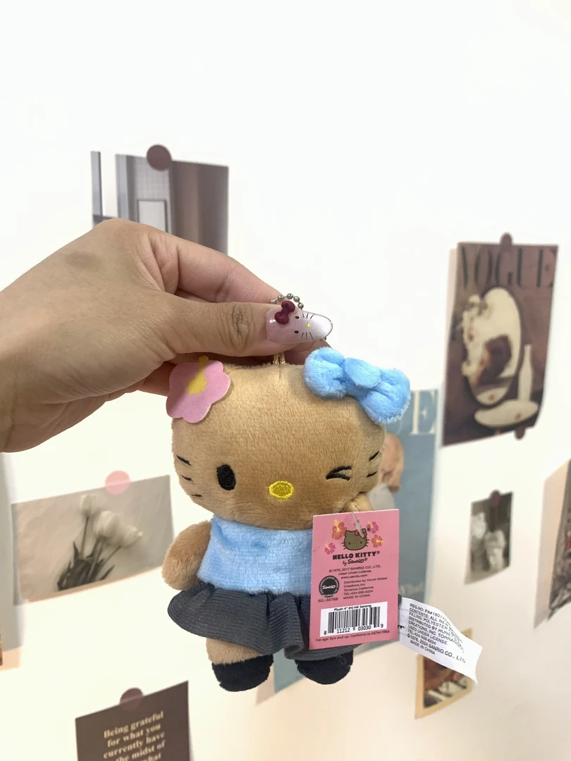50周年限定hellokitty黑皮蓝裙kitty挂件玩偶包包挂饰三丽欧kt猫