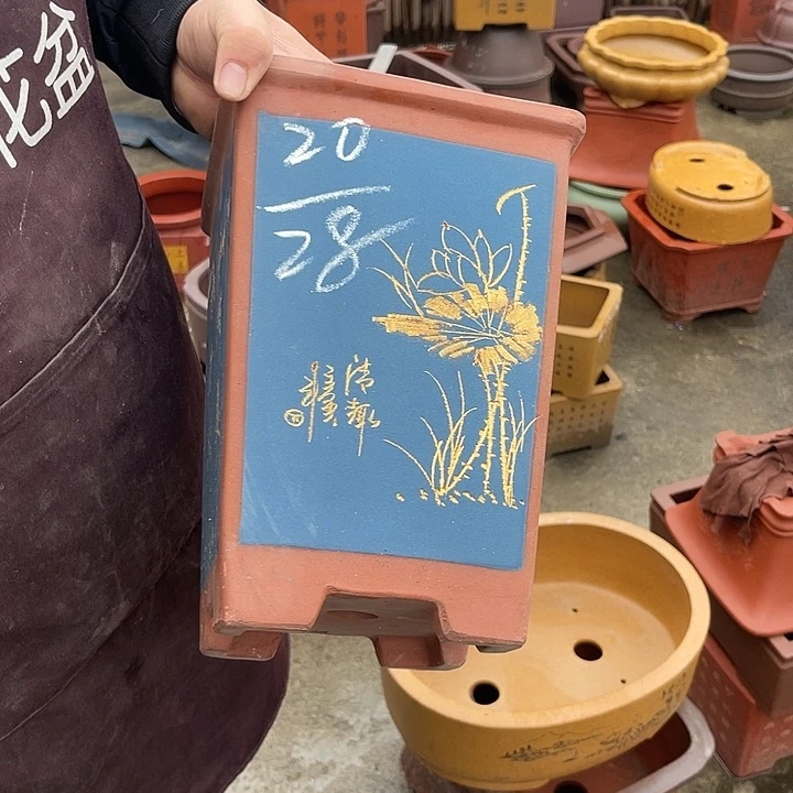 紫砂花盆紫砂等传统