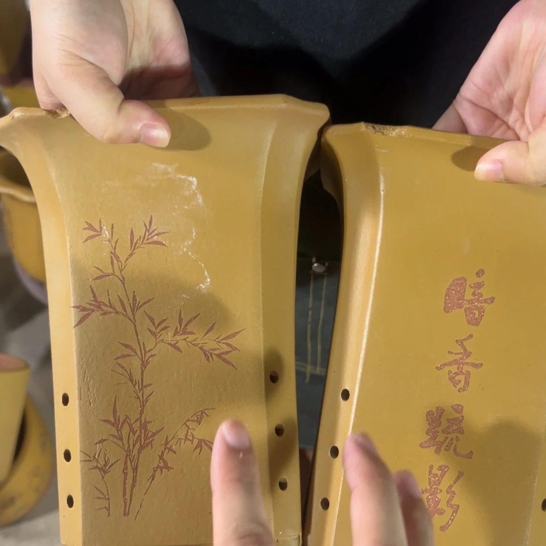 紫砂花盆瑕疵16 22